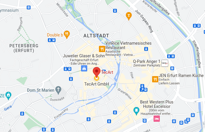 Anfahrt TecArt Erfurt (Zentrale)